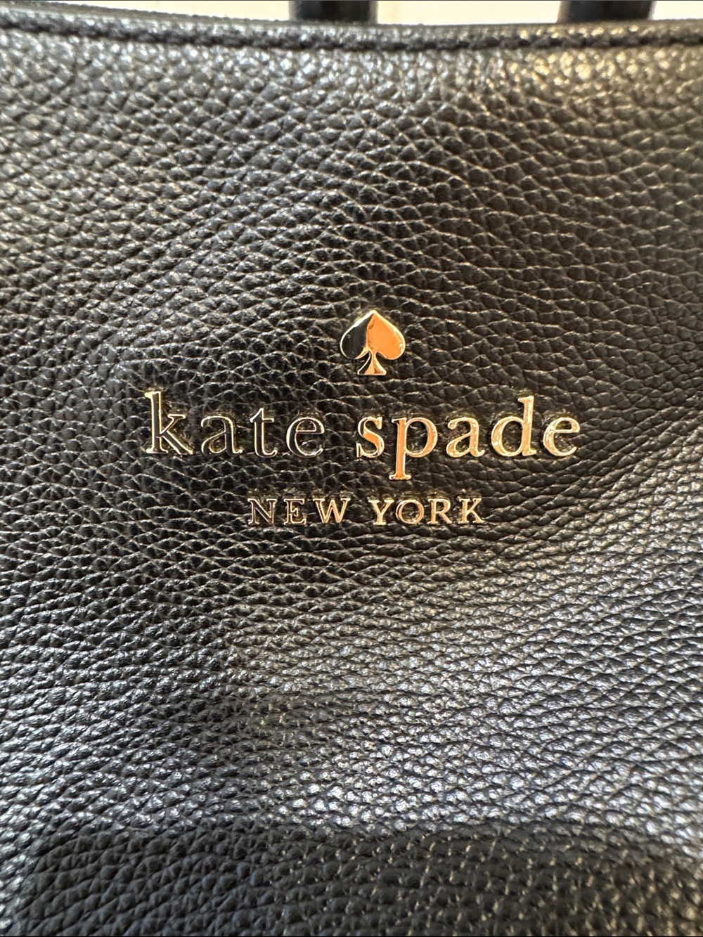 kate spade Black Pebbled Leather Crossbody with Gold Logo - Picture 2 of 12